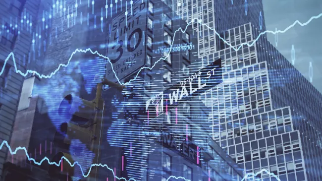 wall street with graph